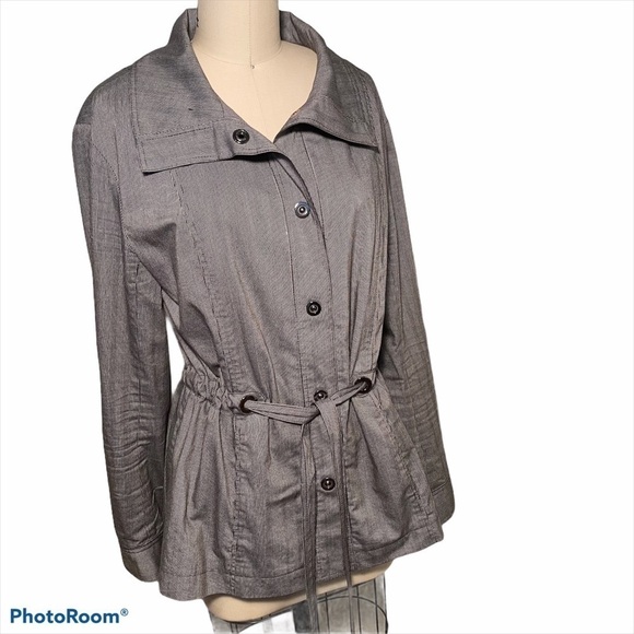 Lafayette 148 anorak belted lightweight utility belted cinched waist wrap jac… - Picture 4 of 12